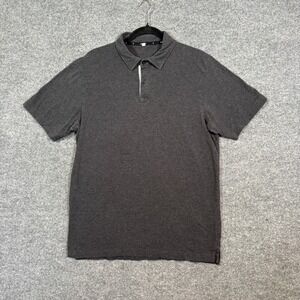 Public Rec Polo Shirt Mens Large Gray Preppy Golf Stretch Go To Charcoal